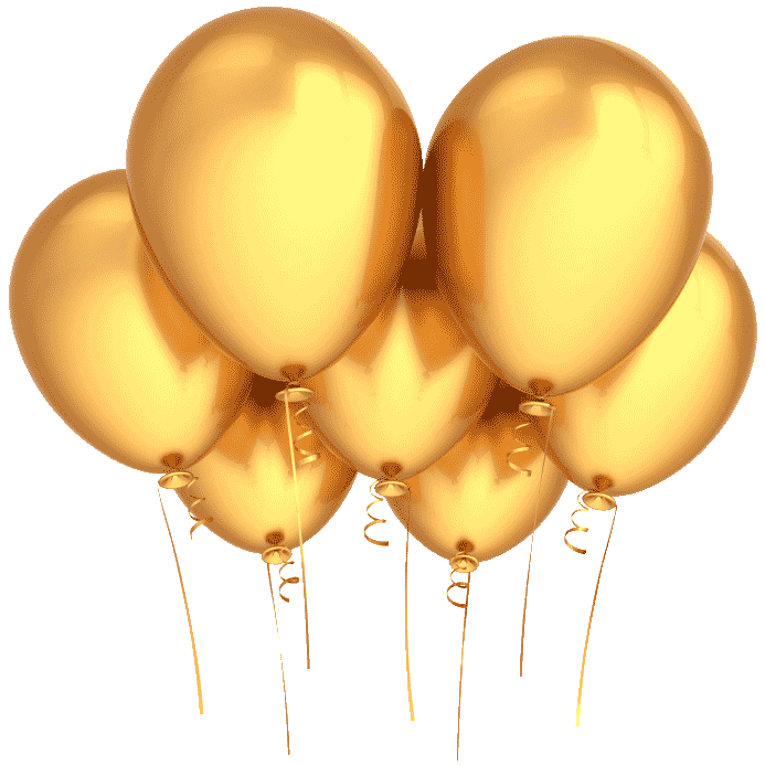 gold balloons clipart - photo #45